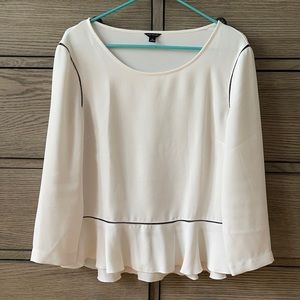 Ann Taylor Cream Blouse, sz M